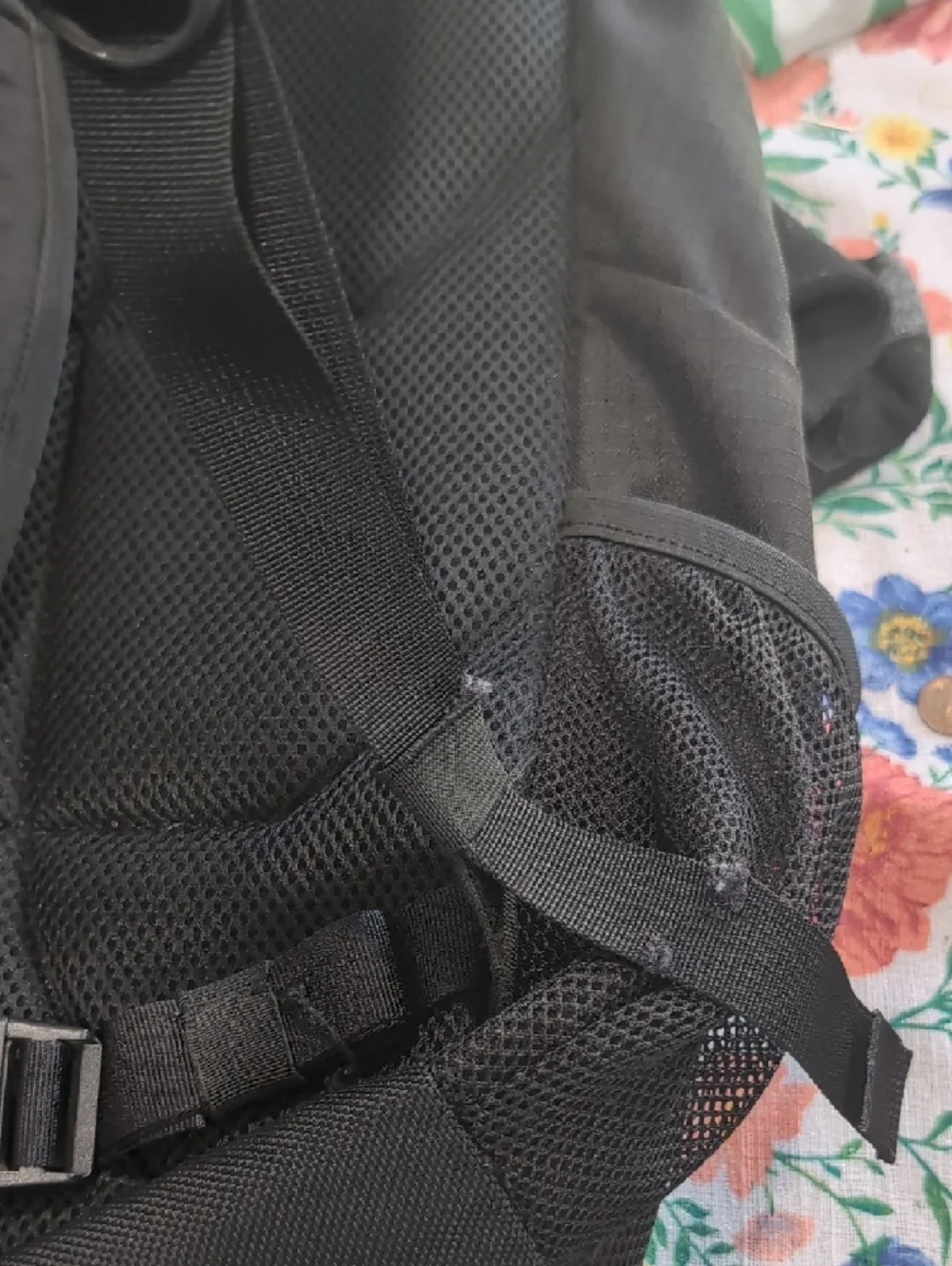 Eddie Bauer Cargo Tactical Backpack Black W/ Orange Accents Pockets 30L